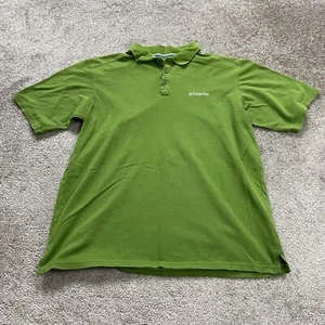 Columbia Omni Wick Polo Shirt Mens Large Apple Green Short Sleeve Casual Outdoor - Picture 1 of 10