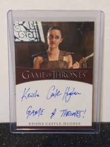 2021 HBO Rittenhouse Game of Thrones Iron Anniversary Auto, Keisha Castle Hughes