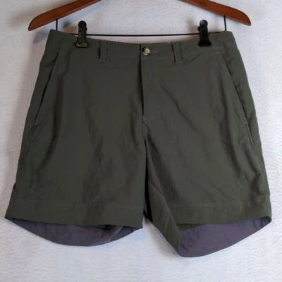 Columbia Womens Olive Green Outdoor Hiking Water Resistant Shorts Size 8 - Image 1 of 4