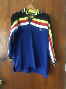 Men's Ziza Sport Color Block Long Sleeve Polo Shirt 1/4 Zip Size Extra Large XL - Picture 1 of 9