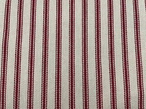 Plymouth Fischgrät Inlett Streifen Baumwolle ROT BEIGE Stoff Vorhang Polster - Bild 1 von 7