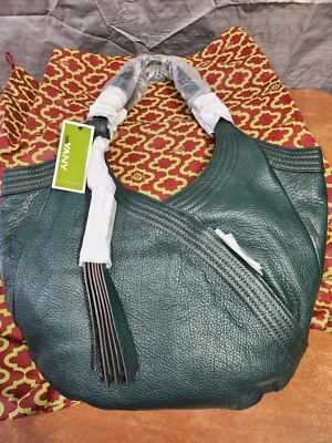 orYANY  GREEN LEATHER  HOBO SHOULDER BAG Purse NWT Beautiful! - Image 1 of 4