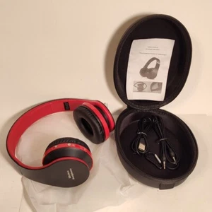 Source Electronics Cuffie Bluetooth Over Ear Rosso Wireless Pieghevole con Custodia - Foto 1 di 7