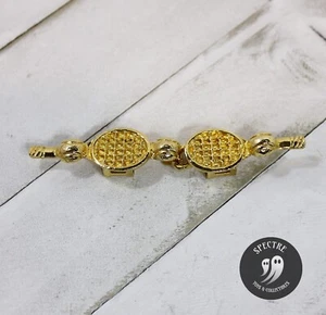 Raquetas de tenis vintage hebilla de cinturón chapada en oro filigrana - Mimi Di N. 1974 - Imagen 1 de 4