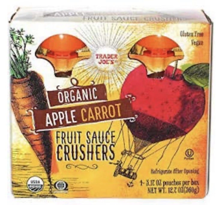 Trader Joe's Organic Apple Carrot Fruit Sauce Crushers - 4 Pouches9/2026 - Image 1 of 1