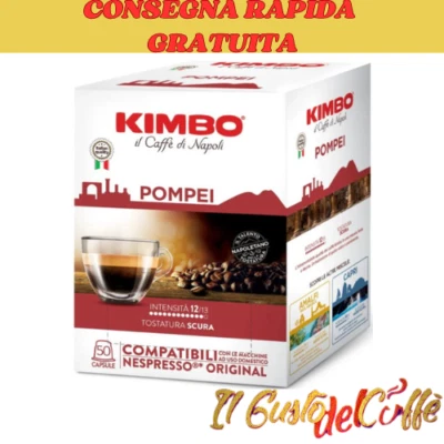 100 150 200 Capsule Nespresso KIMBO - Miscele: Pompei Capri Amalfi Decaffeinato