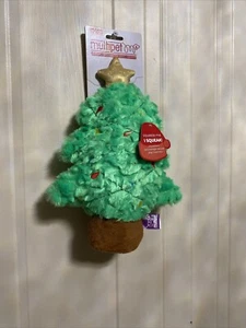 Multipet ~ Squeaker Mats Christmas Tree 🌲 ~  Clinker Squeaker Dog Toy 11” - Picture 1 of 6