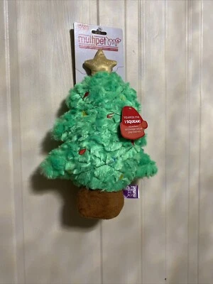 Multipet ~ Squeaker Mats Christmas Tree 🌲 ~  Clinker Squeaker Dog Toy 11” - Image 1 of 4