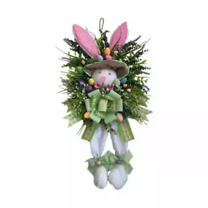 Easter Bunny Rabbit Wreath Decor Front door Party Decor Wedding Decor Spring - Picture 1 of 16
