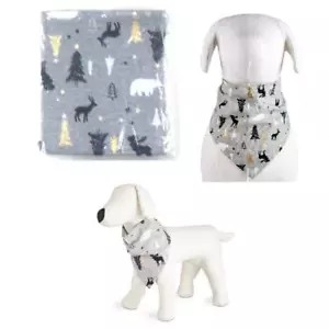 Family PJs Pet Dog Bandana Winter Trees Choose Size New - Picture 1 of 4