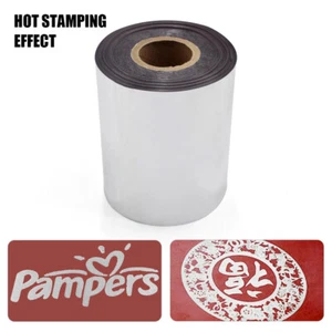 1 Rolls Silver Hot Foil Stamping Paper for Craft PVC Card Wood Logo Embossing - Picture 1 of 4