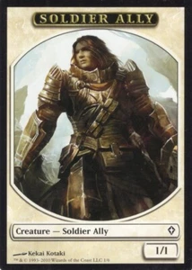 4X SOLDIER ALLY TOKEN 1/6 WORLDWAKE MTG MAGIC NM X4 (yourdeckbuilder) - Picture 1 of 1