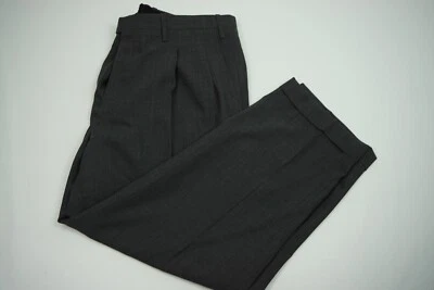 Kiton темно серый плиссированные манжеты 100% шерсти платье брюки размер 55 сделано в Италии - Изображение 1 из 4