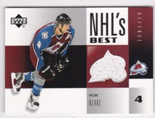 04-05 Upper Deck Rob Blake Jersey NHL's Best Avalanche 2004