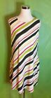 NINE WEST Women’s Size 10 A-Lined Multicolor Striped Sleeveless Lined Dress