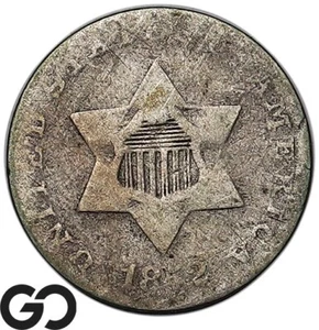 1852 Three Cent Silver Piece - Picture 1 of 3