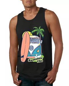 Beach Camp Surfing Summer Vibes Outdoor Men Tank Top - Picture 1 of 8