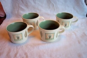 4 tazas de café con patrón de madera natural de gres Pfaltzgraff muy limpias ver fotos - Imagen 1 de 4