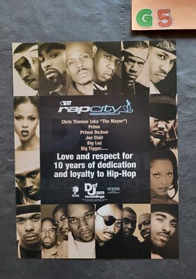 Def Jam Recordings Rap City Lineup Promo Print Advertisement Vintage 2000 - Image 1 of 2