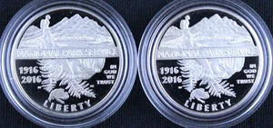 Two 2016-S National Park Service Commemorative Proof Half Dollars-Free Ship(436) - Picture 1 of 2
