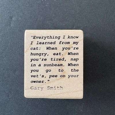 Estampilla de goma divertida peculiar del gato magenta orinar al dueño en el veterinario 07470.F Foto 1 de 4