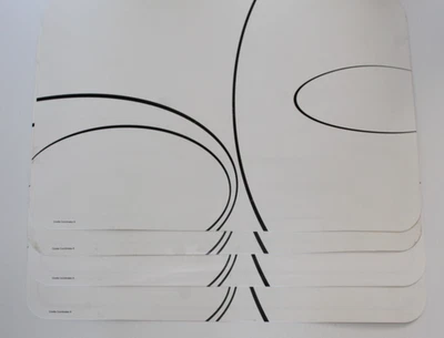 Corelle координаты простые линии коврики белый с черными линиями набор из 4 - Изображение 1 из 4