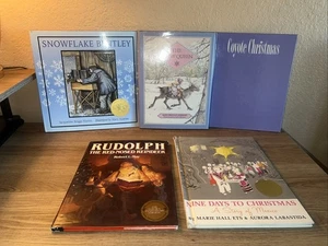 Vintage Lot of 5 Christmas Children's Picture Books - GREAT CONDITION - Foto 1 di 23