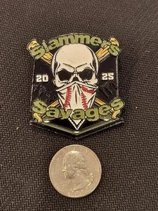 Cooperstown Baseball Trading Pin 2025 Slammers Savages - Picture 1 of 2