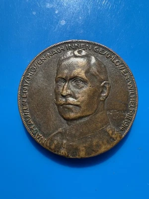 Germany WWI Bronze Medal Hindenburg Victory East Prussia Tannenberg Wilhelm 1914 - Image 1 of 4