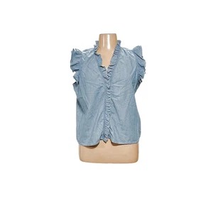 J. Crew Blue Women's XXL Cotton Blouse - Picture 1 of 4