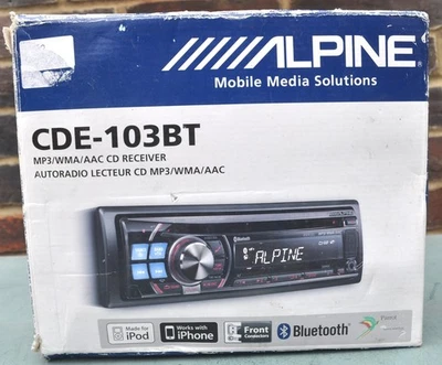 ALPINE CDE 103BT : WORKING MP3 / WMA / AAC CD receiver Car Stereo + FREE POST - Image 1 of 4