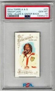 2014 Topps Allen & Ginter SNOOP LION DOGG Mini A&G Back #23 PSA 10 Gem Mint Rare - Picture 1 of 2