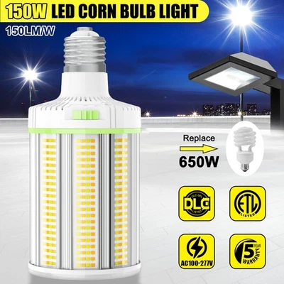 650W Equivalent 22500LM 150W Corn Light Bulb for Outdoor Indoor Garage Warehouse - Image 1 of 4