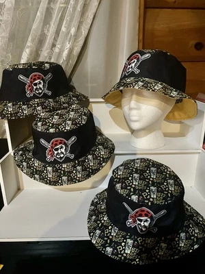 4 PITTSBURGH PIRATES Baseball HAWAIIAN LUAU Black Bucket Hat Cap Family Photos ! - Image 1 of 4
