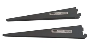 Rubbermaid 11.5" Twin Track Brackets FG4C0502BLA Black Heavy Duty Shelf Support - Picture 1 of 4