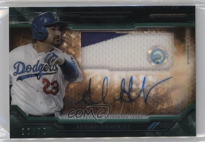 2015 Topps Strata Clearly Authentic Relics Green /75 Adrian Gonzalez Auto - Image 1 of 2