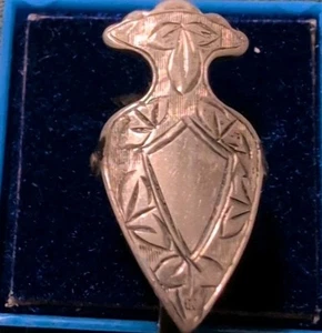 Antique Sterling William Vale and Son Silver Napkin Clip Birmingham England 1909 - Picture 1 of 5