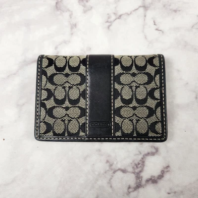 Coach Signature C Canvas Card Case Pocket Organizer Wallet  - Image 1 of 4
