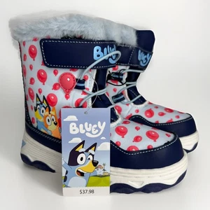 Bluey Kinder Winterstiefel mit Kunstfellbesatz UVP 37,98 $ **NEU** - Bild 1 von 7
