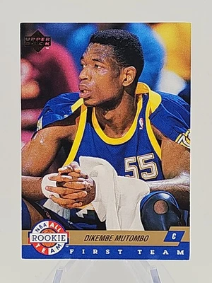 Dikembe Mutombo Rookie NBA All Rookie Team 1992 1993 Upper Deck Denver Nuggets Foto 1 de 4