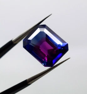 Piedras preciosas de zafiro pitambari bicolor 14,50 quilates corte esmeralda para hacer joyas - Imagen 1 de 8