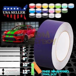Matte Color Racing Stripes Vinyl Wrap Sticker For Dodge Charger Stripe 25FT/50FT - Picture 1 of 6