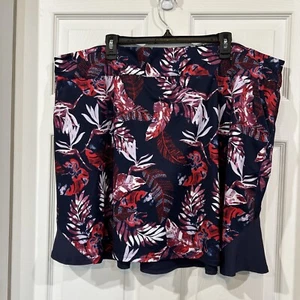 Falda corta tejida elástica azul talla grande 2X Coral Bay Golf Tenis Pickleball - Imagen 1 de 11