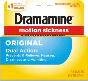 Dramamine Motion Sickness Relief, Originalformel, 36 Stück (2er Pack) - Bild 1 von 6