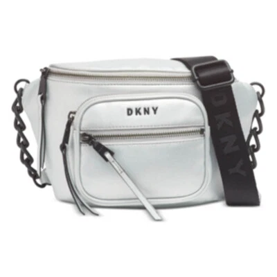 DKNY Women's White Leather Adjustable Strap Fanny Pack - Image 1 of 4