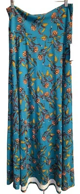 NUEVO CON ETIQUETAS LULAROE Mediano Hermoso Delicado Floral Tejido Maxi Falda/Vestido Sin Tirantes Foto 1 de 4