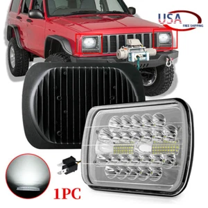 NEW 5X7" 7x6" LED Headlight For 1986-1995 Jeep Wrangler YJ 1984-2001 Cherokee XJ - Picture 1 of 12