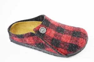 Birkenstock Zermatt Kids Rot Schwarz Plaid Wollfilz Gr.26 schmale Weite - Bild 1 von 5