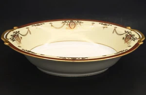 C1940 Noritake Rainbow 3982 ovale Gemüse Servierschale rotes Band Ersatz - Bild 1 von 7