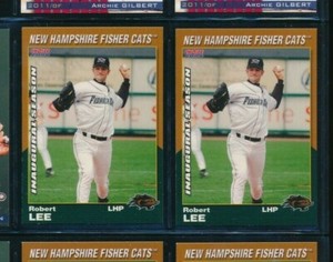 Lot (2) 2004 Choice #8 Robert Lee New Hampshire Fisher Cats (BY44) SWSW6